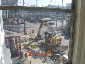 View out our living room window. Nothing to do with RWA. The machines are loud. 